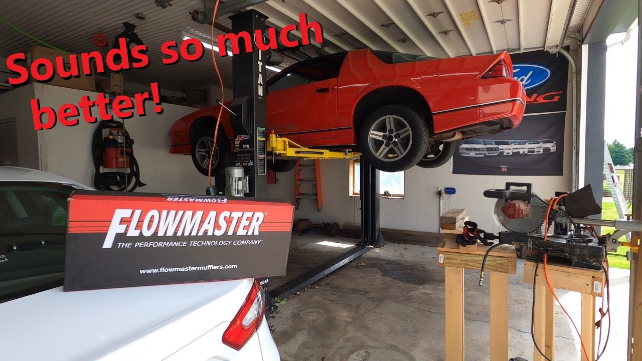 3rd gen Camaro Flowmaster muffler install | Iroc-z