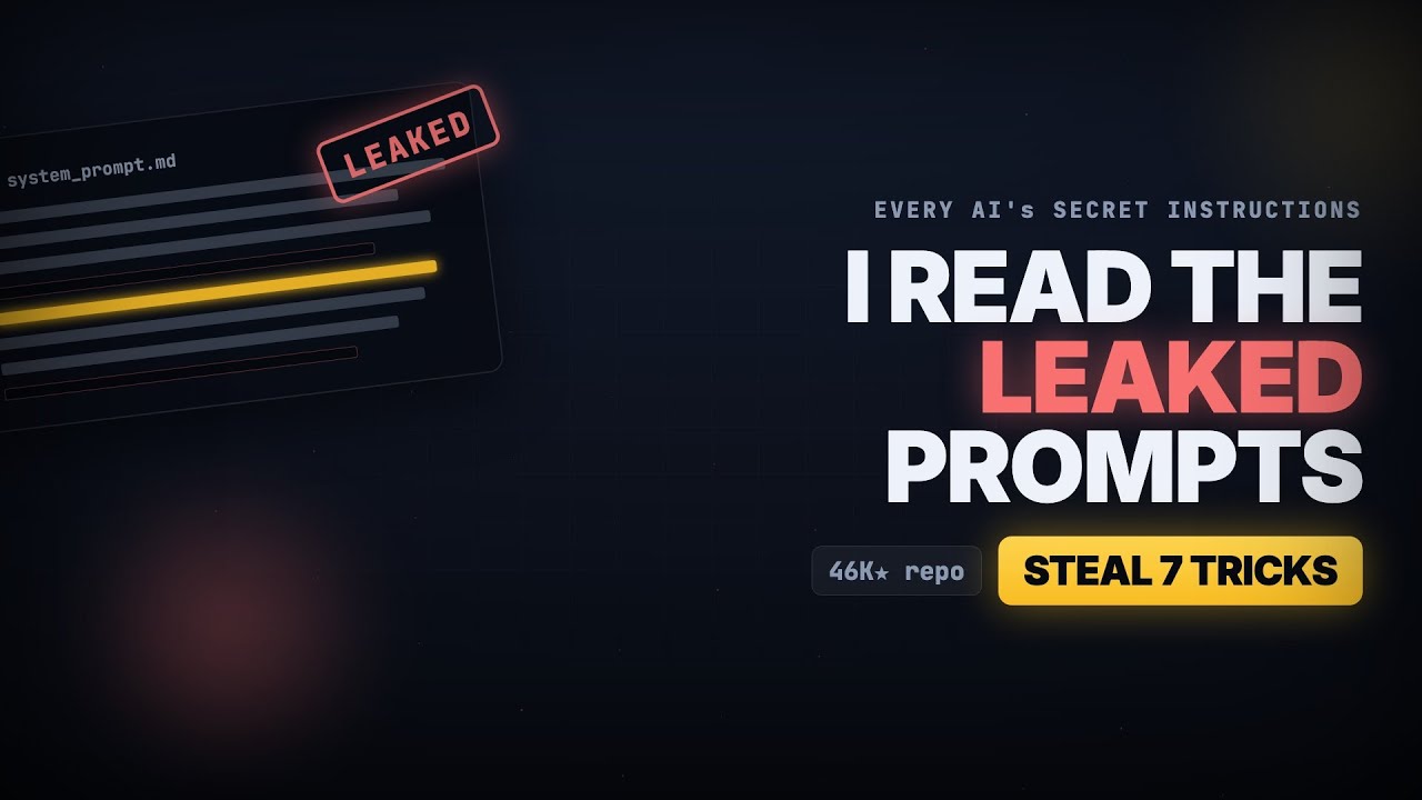 I Read Every Leaked AI System Prompt (ChatGPT, Claude, Cursor) &mdash; Steal These 7 Tricks