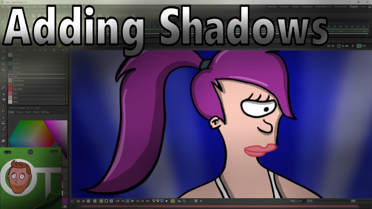 Adding Shadows - OpenToonz tutorial