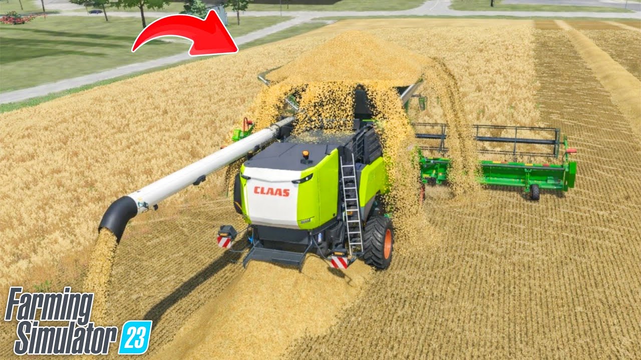 Перегруженный пшеницей комбайн Claas в FS23? Farming Simulator 23