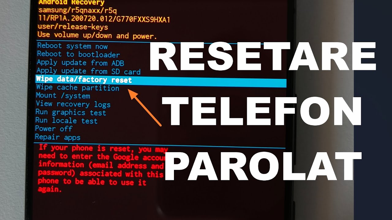 Cum se resetează un telefon Android parolat din meniul recovery - dacă ai uitat parola
