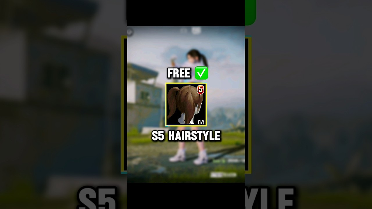 Free Unlock Season 5 Hairstyle Trick ✅ #pubgmobile #bgmi #tipsandtricks