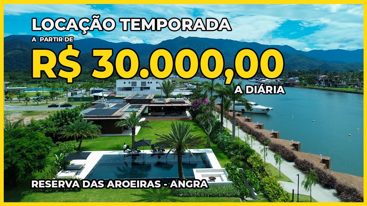 Imóvel disponível para aluguel temporada com 5 suítes em Angra dos Reis/RJ