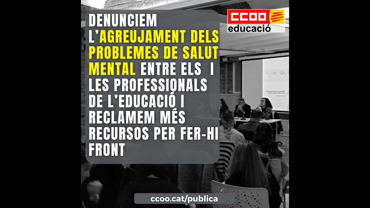 Denunciem l’agreujament dels problemes de salut mental entre els i les professionals de l’educació