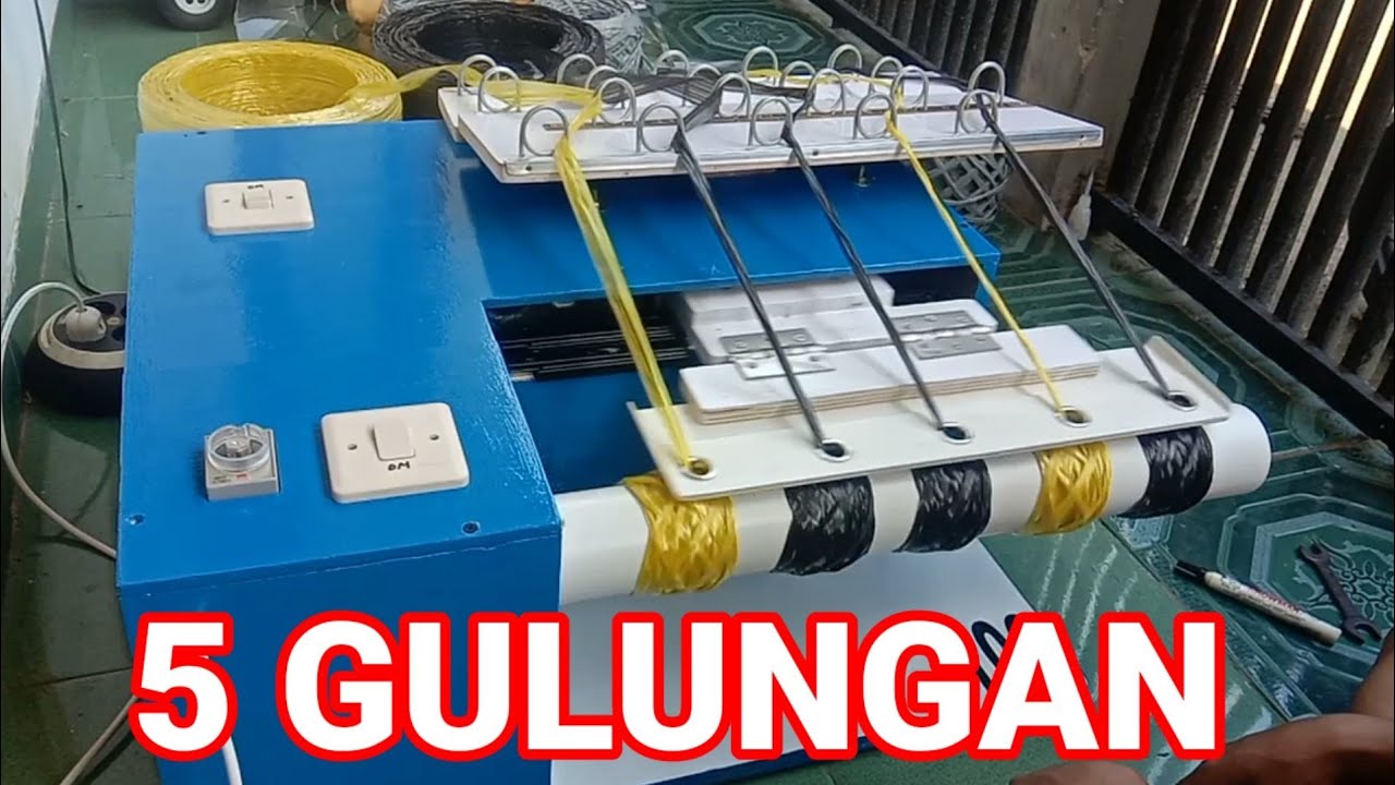 TES MESIN GULUNG TALI RAFIA OTOMATIS ISI 5 GULUNGAN.SIMPEL CEPAT KERJANYA DAN TIDAK BERISIK