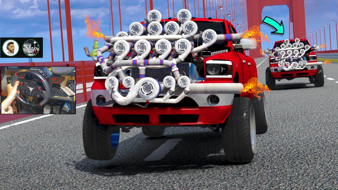TWO Whistlindiesel 38,000HP 17 Turbo Trucks DRAG RACE On HIGH HP Server!!