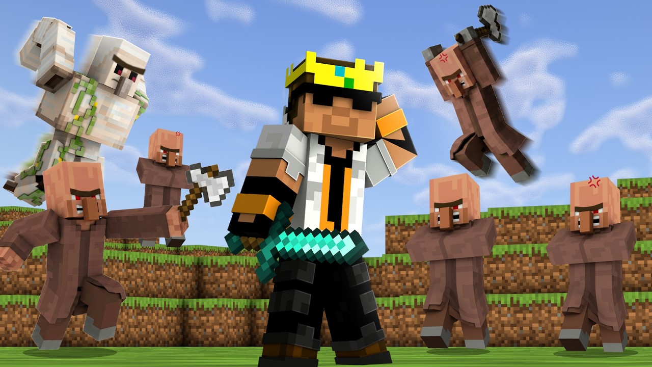 CAN I Survived? AGAINST 100000 VILLAGERS Minecraft