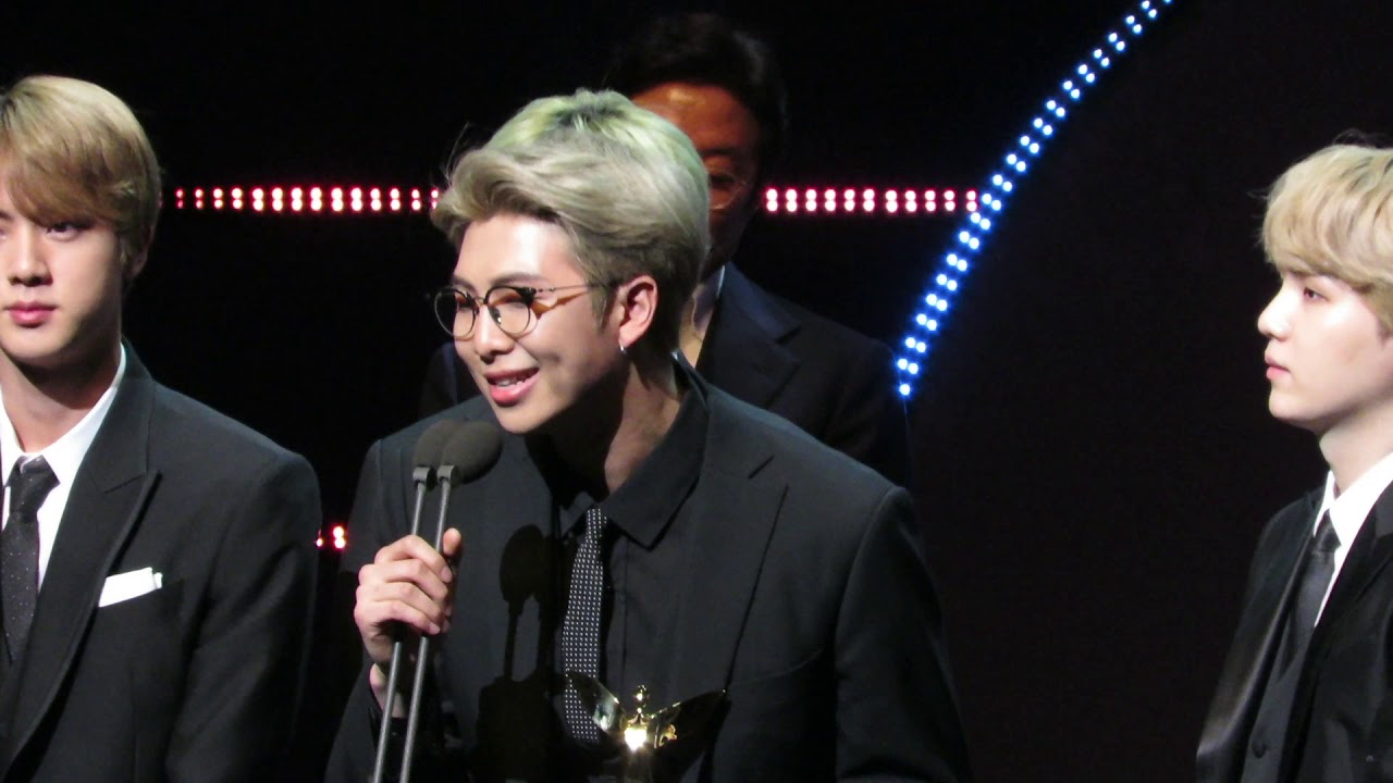 190226 이데일리 문화대상 방탄소년단 대상 수상소감 (BTS RM focus)
