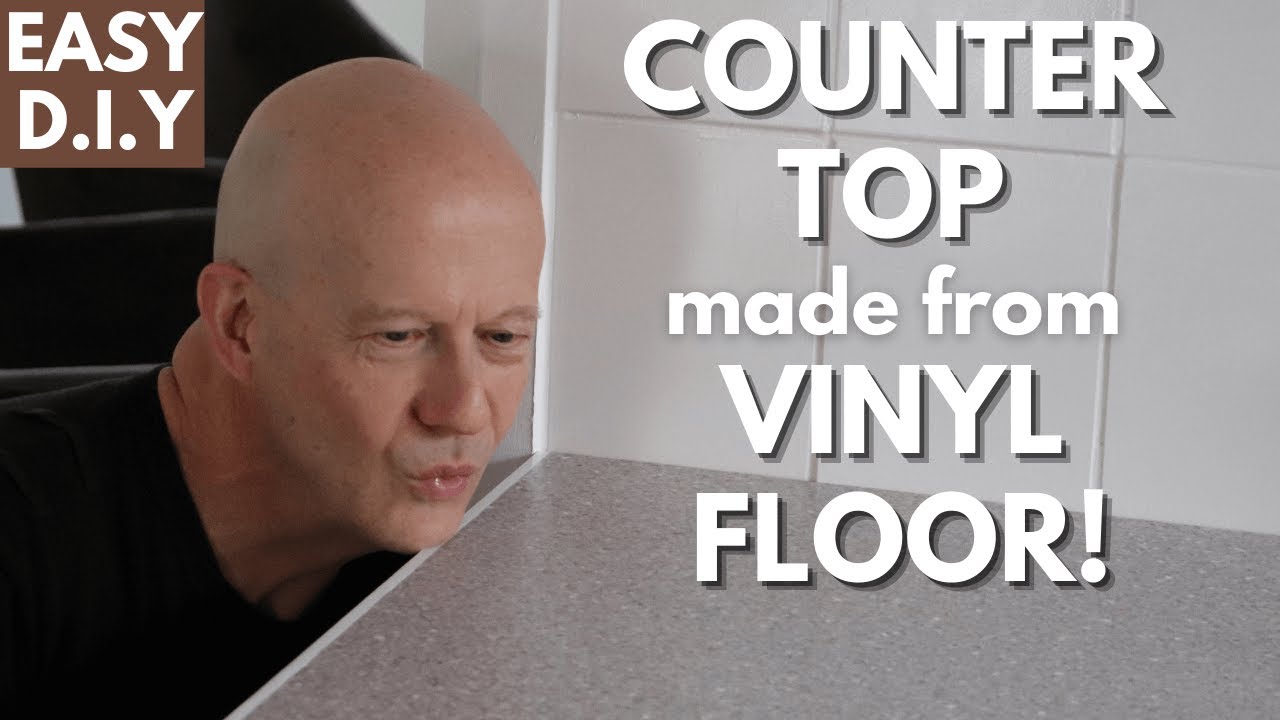 How To Make Counter Top from Vinyl Floor!  *Easy D.I.Y*