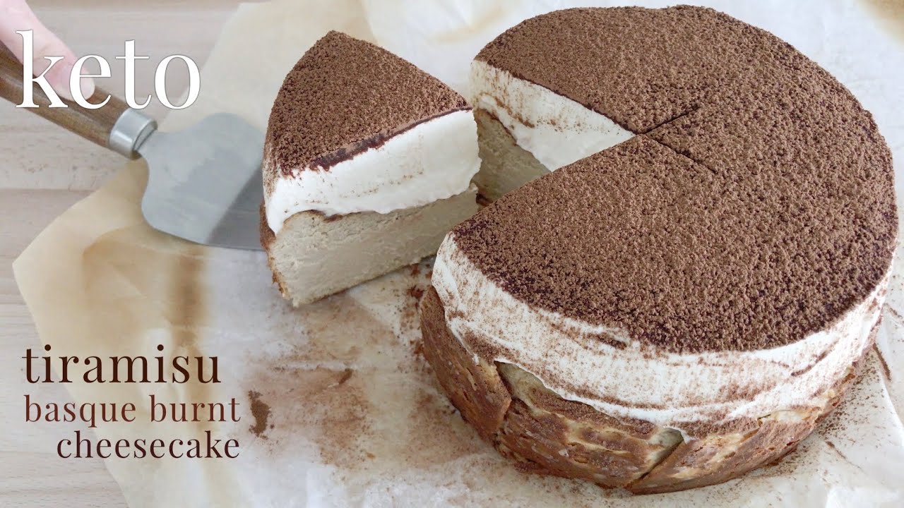 Keto Tiramisu Basque Burnt Cheesecake