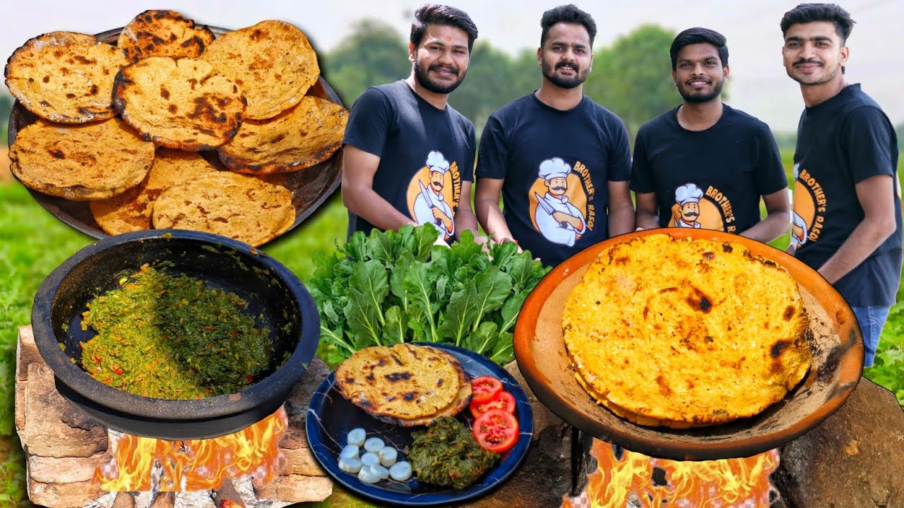 Sarson Ka Saag Makki Ki Roti Recipe | Village Style Desi Lunch | Winter Special