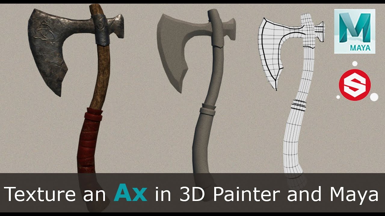 Texture an Ax in Substance 3D Painter and Maya - Bake Maps