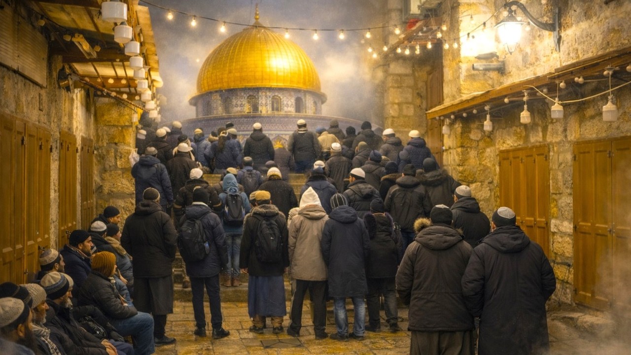 “Heartbreaking Worshippers Denied Entry to Al Aqsa Mosque at Fajr Prayer”