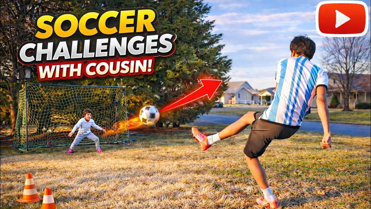 !!Soccer Challenges With Cousin!!