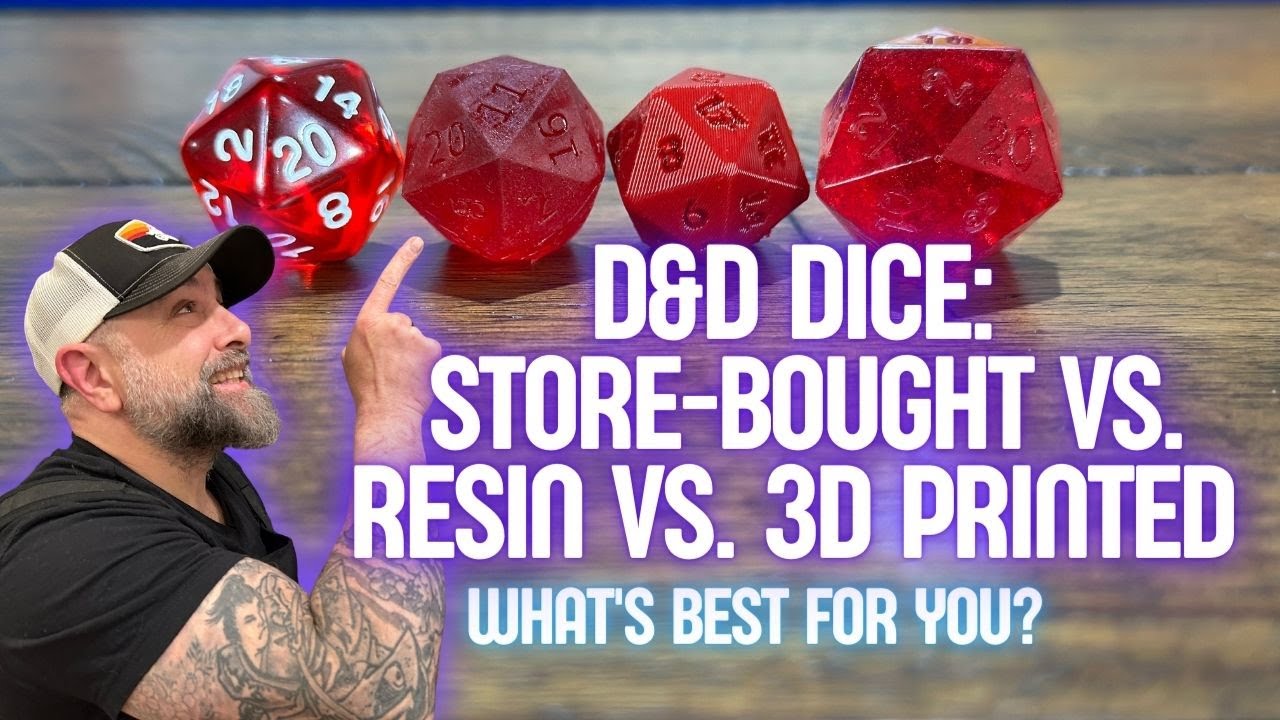 Игральные кости D&D: покупные, из смолы или напечатанные на 3D-принтере — что лучше для вас?