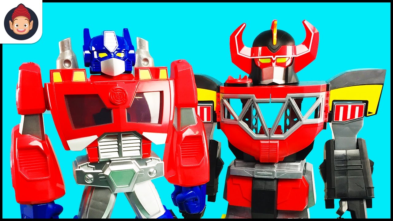 Transformers Rescue Bots Epic Optimus Prime Battles Imaginext Power Rangers Morphin Megazord