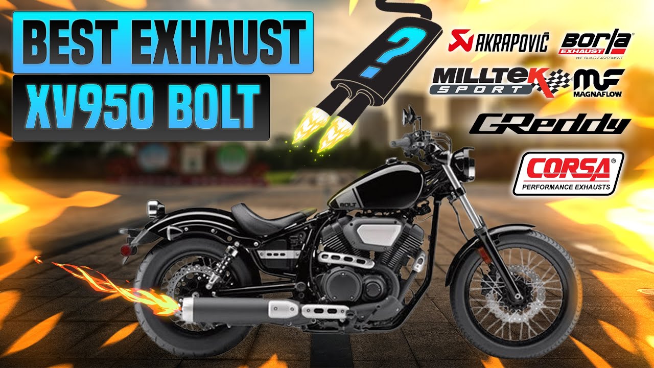 Yamaha XV950 Bolt Exhaust Sound🔥Akrapovic,Arrow,Cobra,Delkevic,Miller,Vance and Hines,Revo,Baron