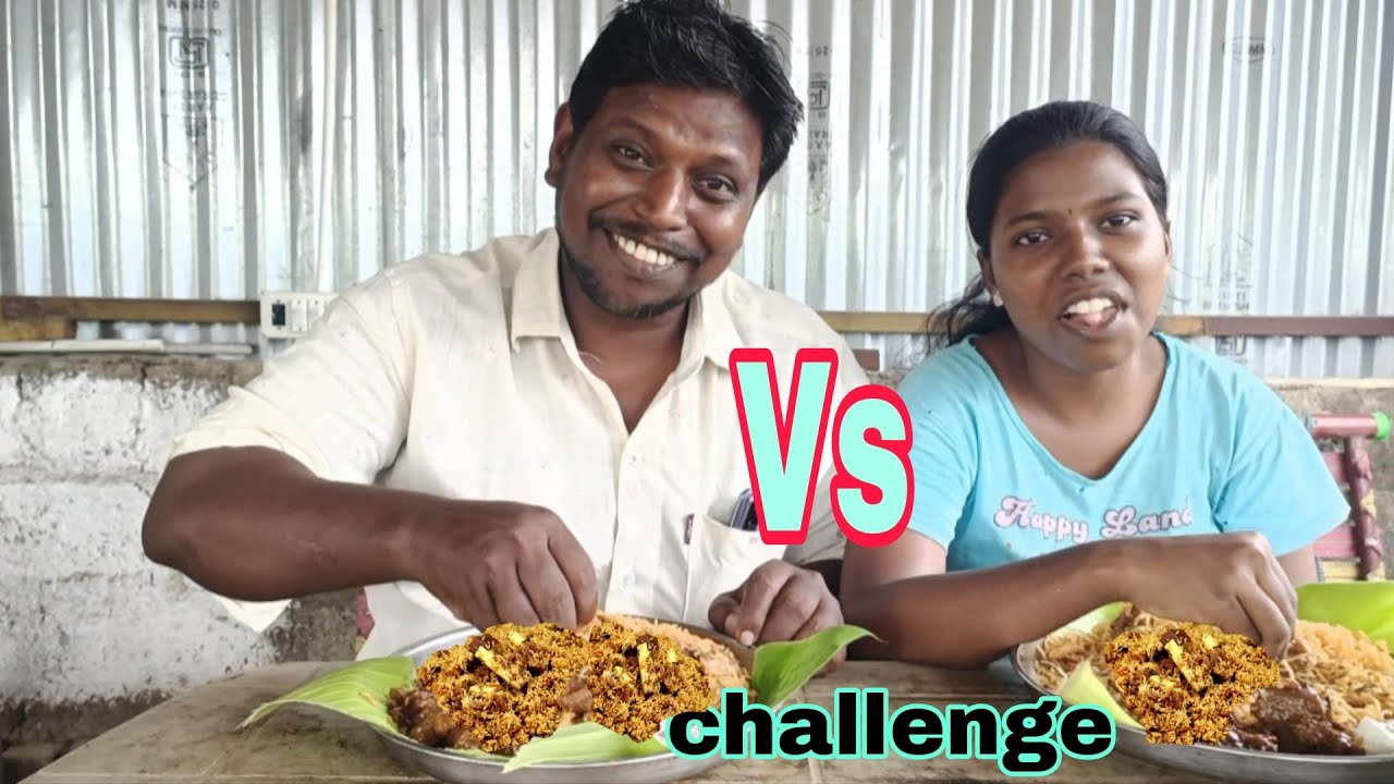 Beef biryani eating challenge daddy vs daughter at street food