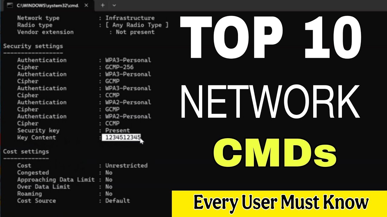 Top 10 Network Commands Must Know Every User | Basic Troubleshooting Commands in Hindi |cmd commands