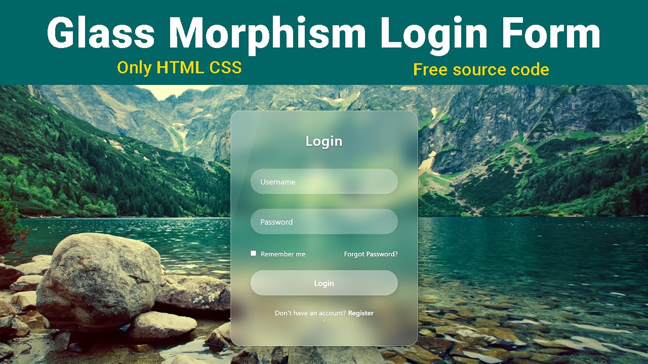How to Make a Glass Effect Login Form &ndash; Easy UI Design Tutorial #login #cssprojects  #webdesign