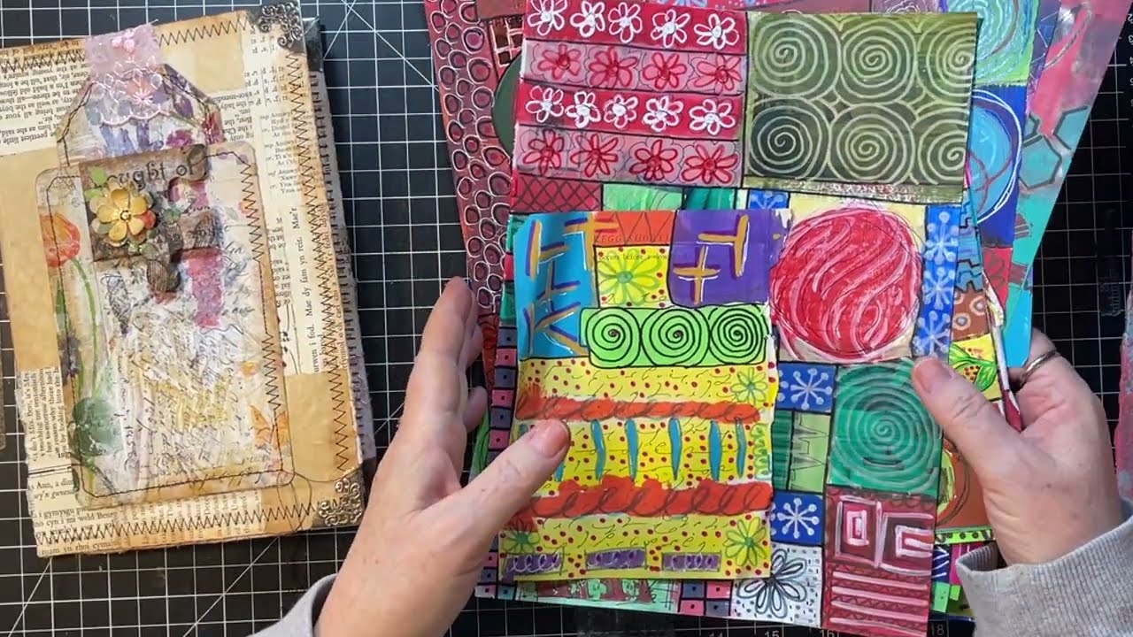 Mixed Media Monday! - Creating an Art Journal! - Cover from my 5 Item Swap with Ceri the Crafter!