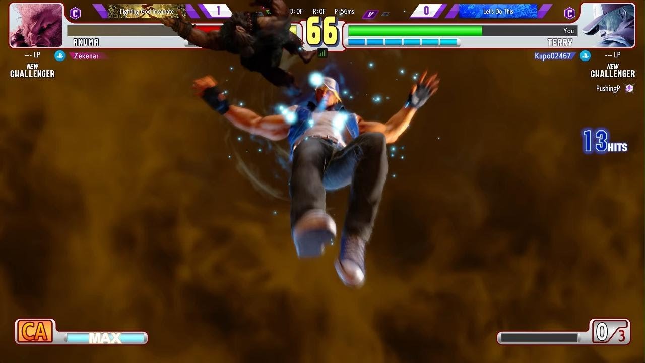 Street Fighter 6 Terry casual match vs Akuma
