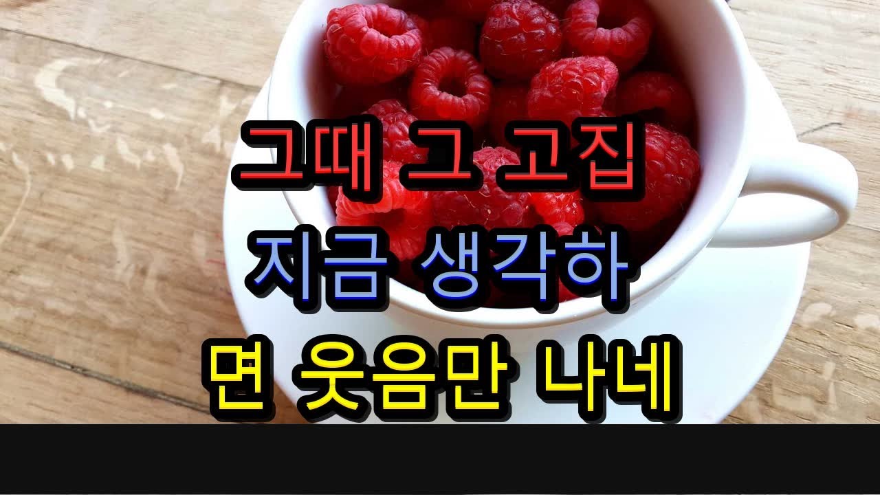 그때 그 고집, 지금 생각하면 웃음만 나네