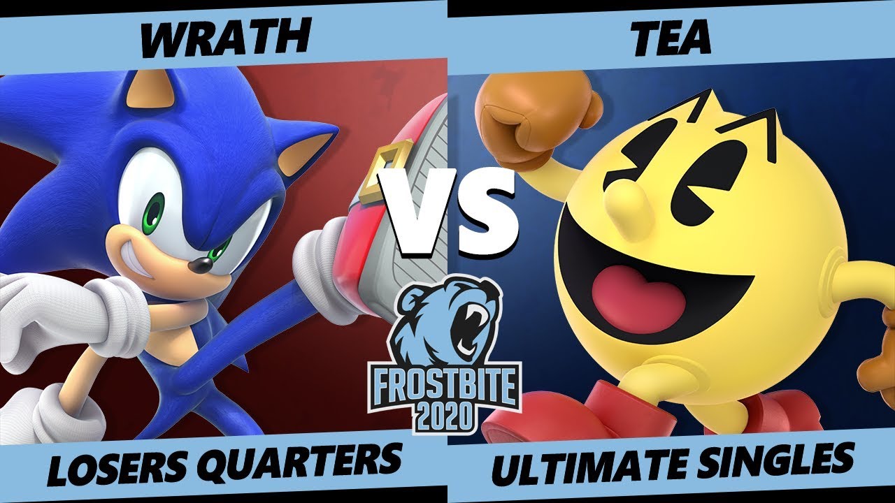 Frostbite 2020 SSBU Losers Quarters - Wrath (Sonic) Vs. SG8 | Tea (Pac-Man) Smash Ultimate Singles