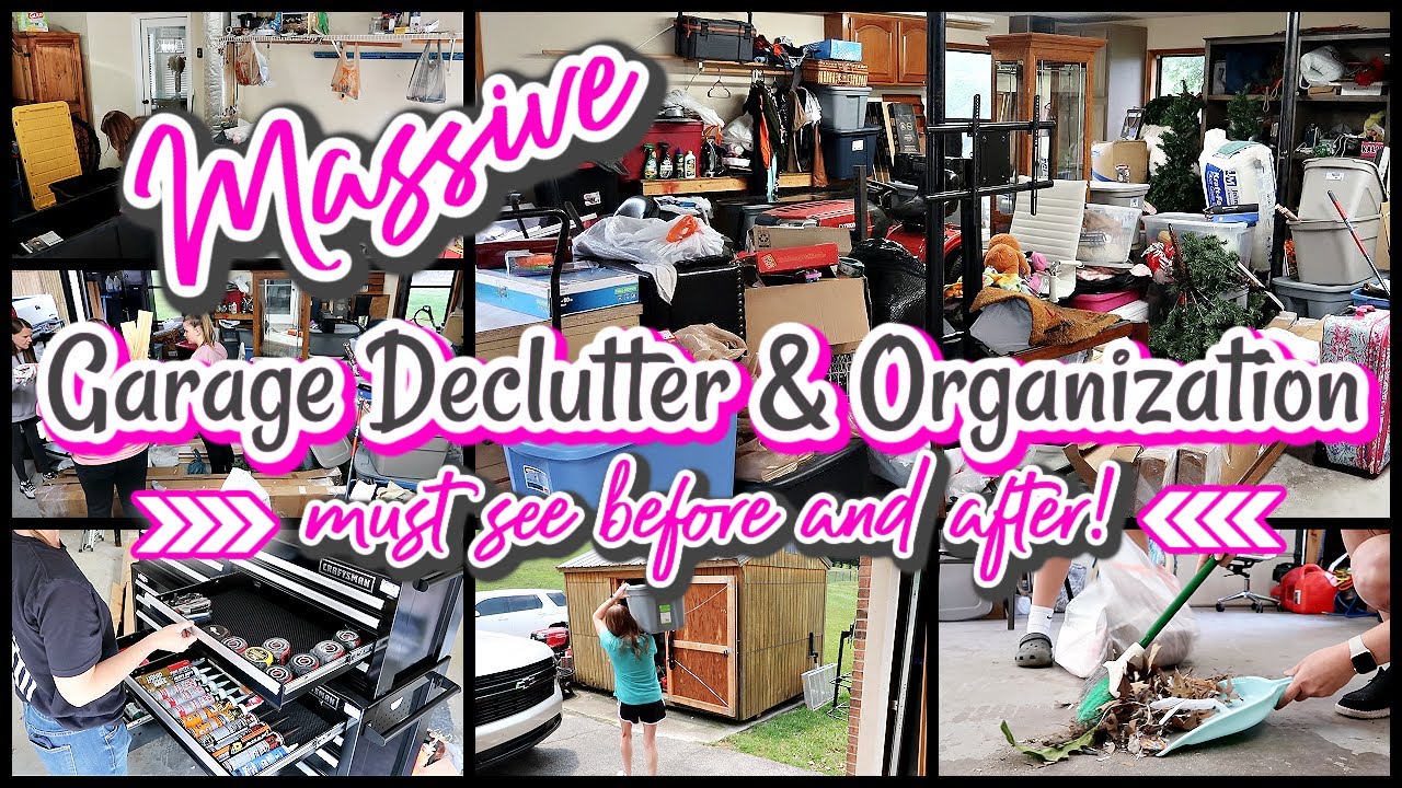 NEW *2023* MASSIVE GARAGE DECLUTTER & ORGANIZATION | GETTING RID OF SO MUCH STUFF!