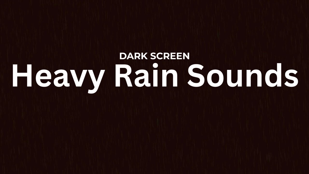 10 HOURS of Dark Screen Heavy Rain — No Thunder, Just Pure Downpour(SLEEP IN MINUTES)