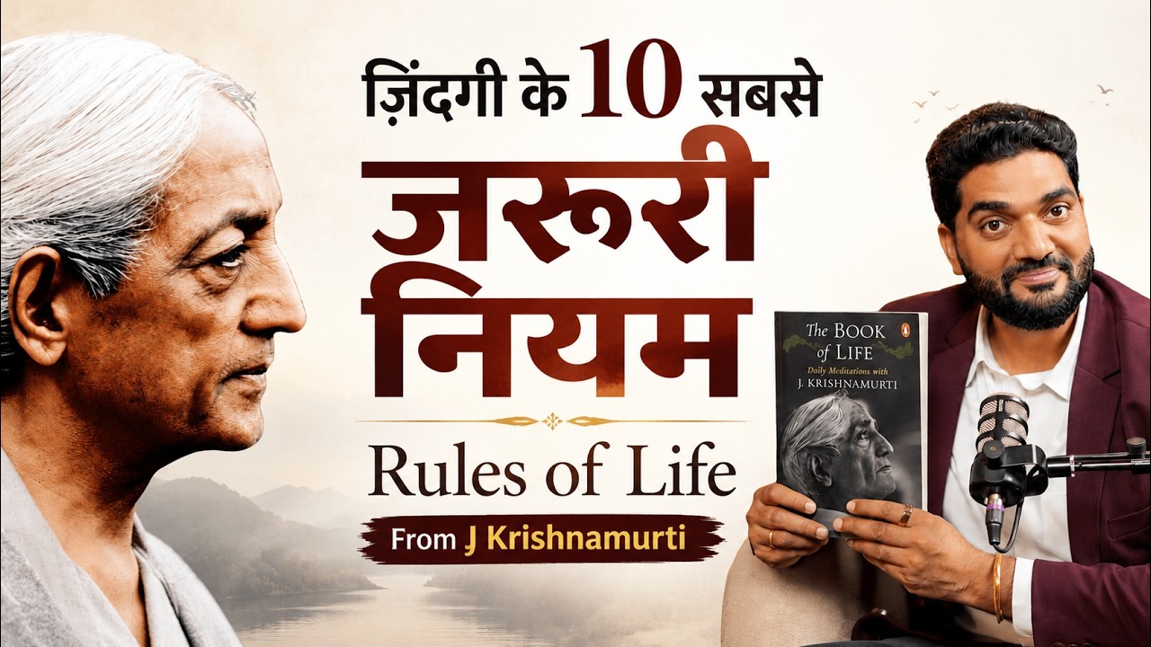 The Book That Will Change Your Entire Perspective on Life | 10 Life Lessons from J Krishnamurti
