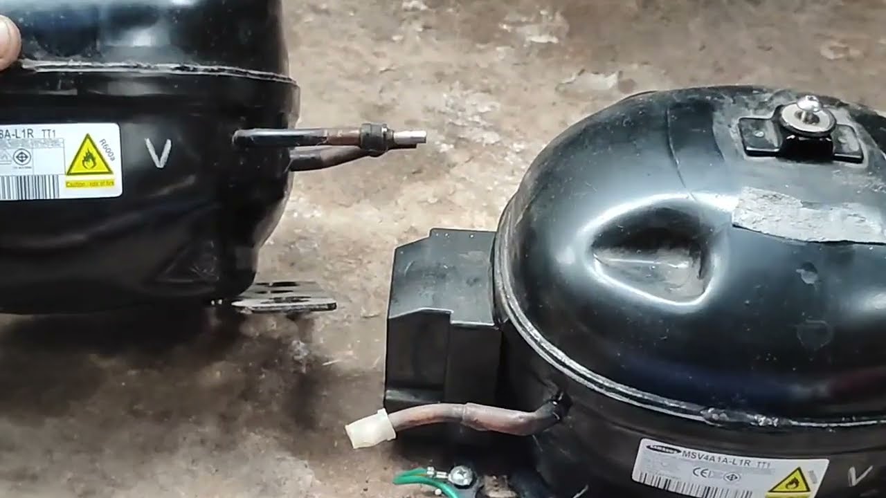 Belah kompresor kulkas inverter rusak