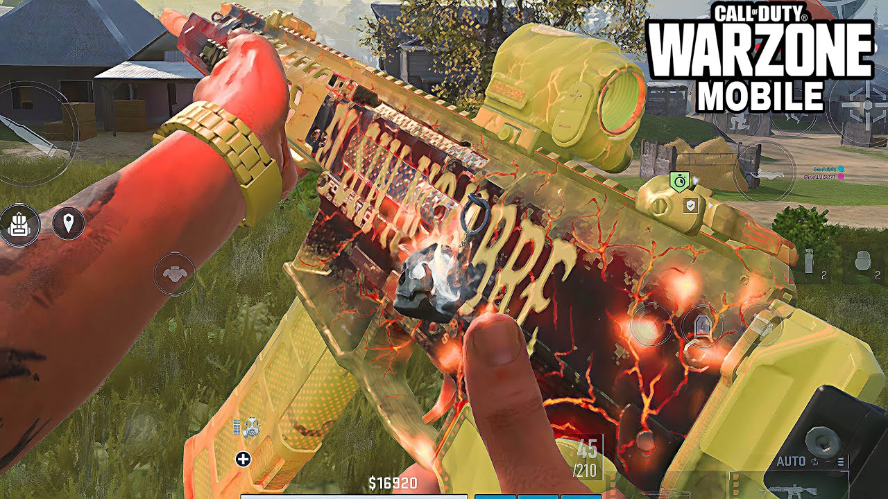 WARZONE MOBILE GOLD & LIQUID HOT COMBAT CAMO
