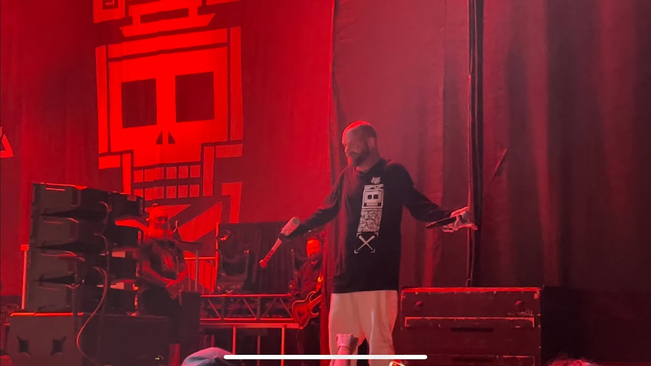 Ivan Moody Tears Up On Stage, Gives Baseball Bat To His Sister