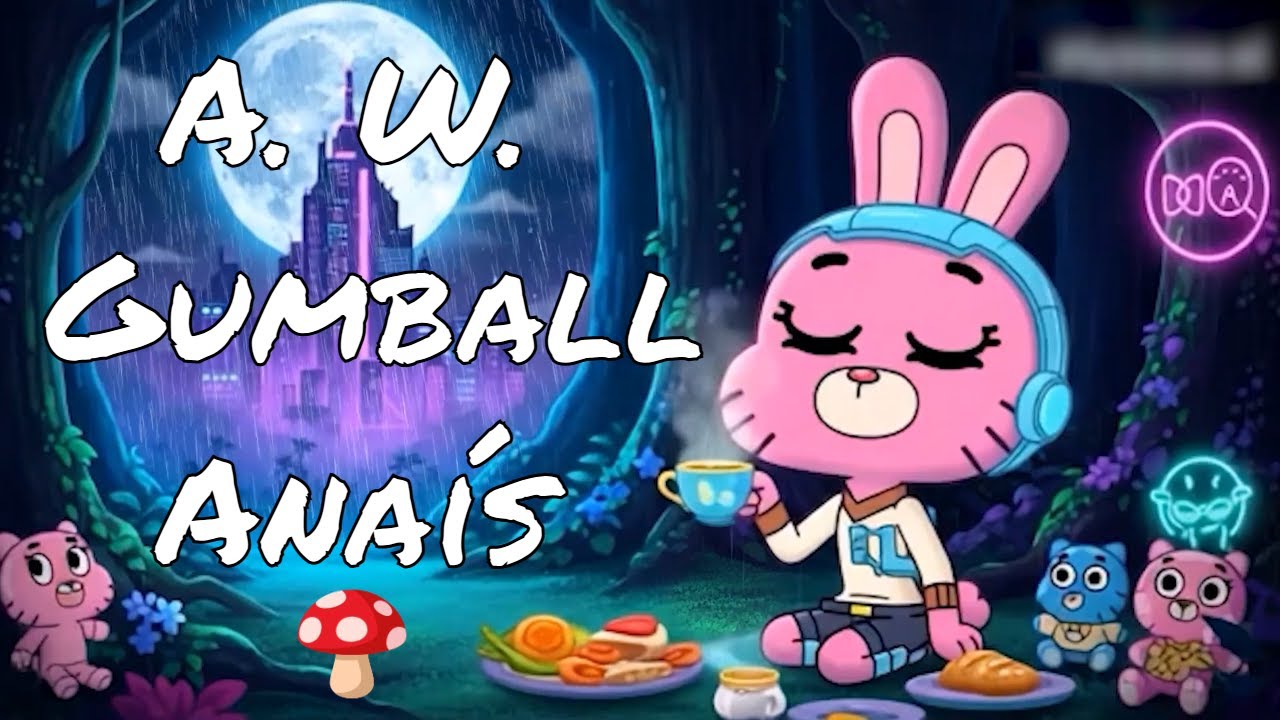 The Amazing World of Gumball Anais Watterson Rain 🌧️🎧 & Neon Futuristic Chill Vibes 🌆⚡