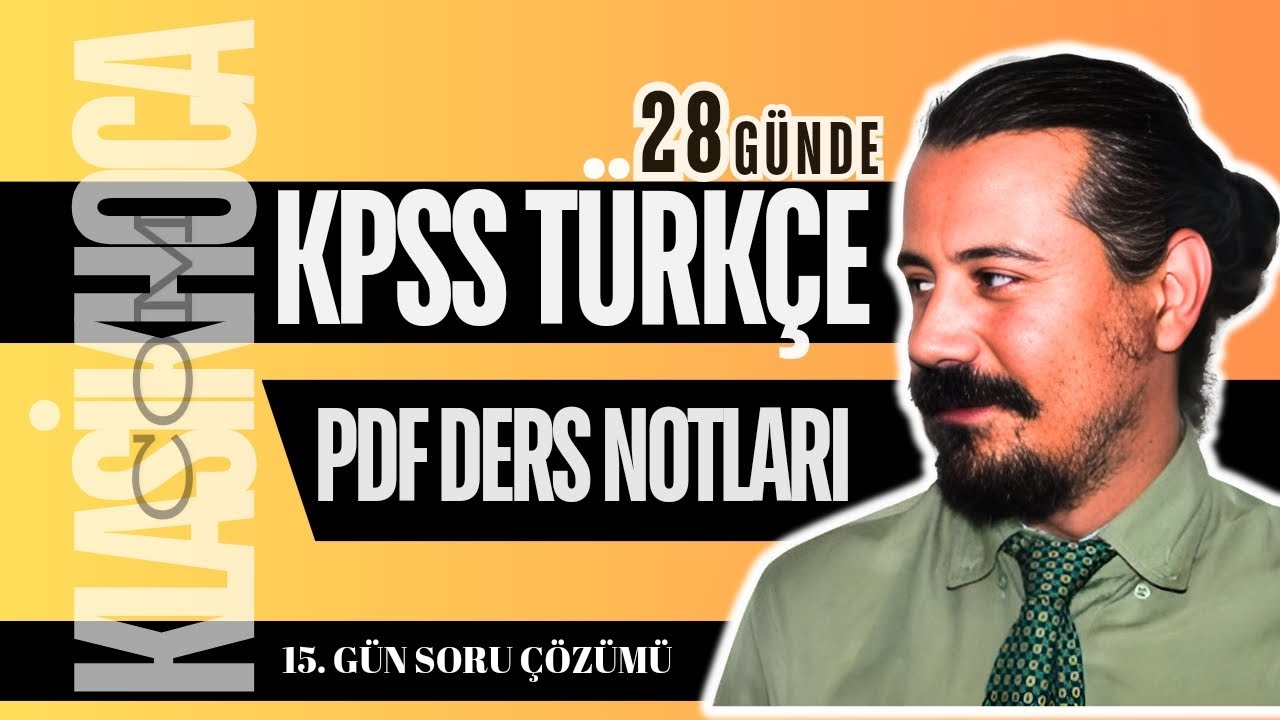 FİİLDE ÇATI SORU ÇÖZÜMÜ | 2025 KPSS TÜRKÇE | 15.GÜN