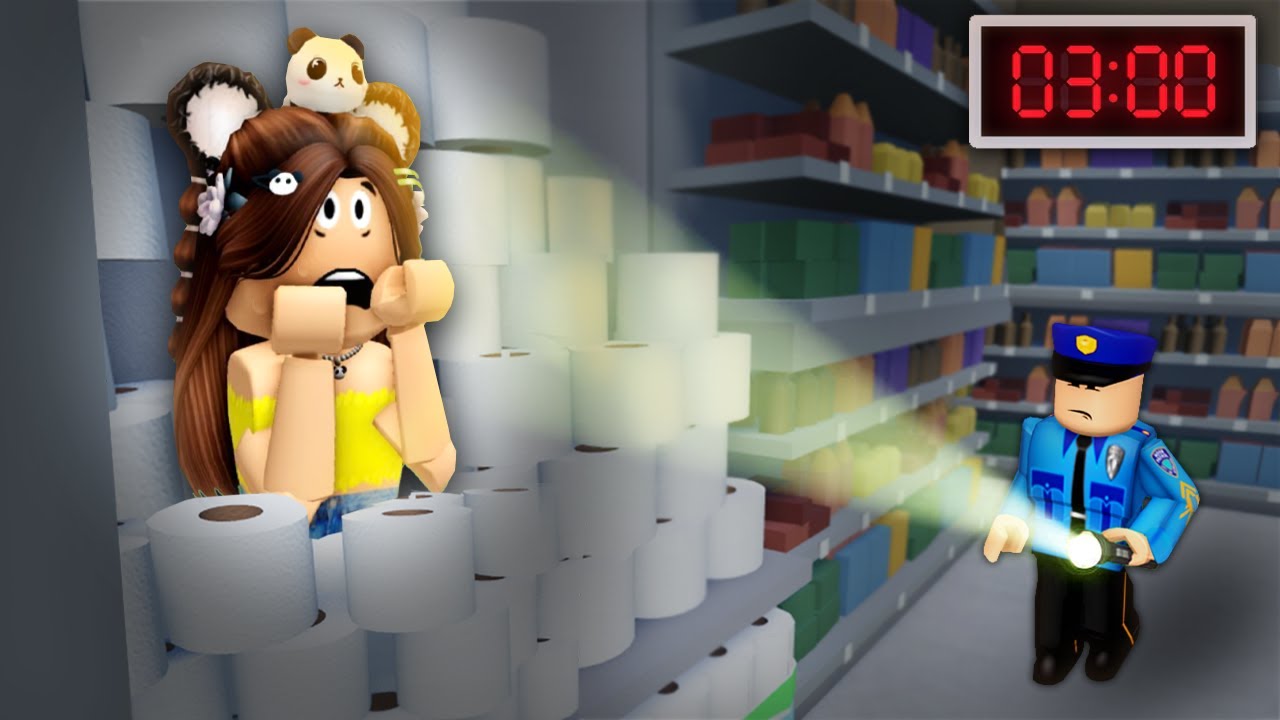Выжить НОЧЬЮ в МЕГАМАГАЗИНЕ Roblox в 3 часа ночи..