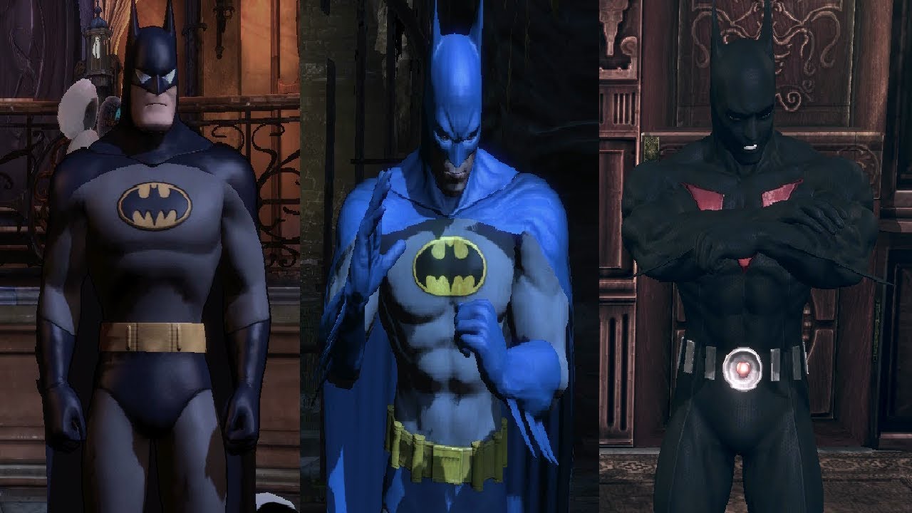 Batman Arkham City Extra Content Challenge Maps As Batman + All Costumes
