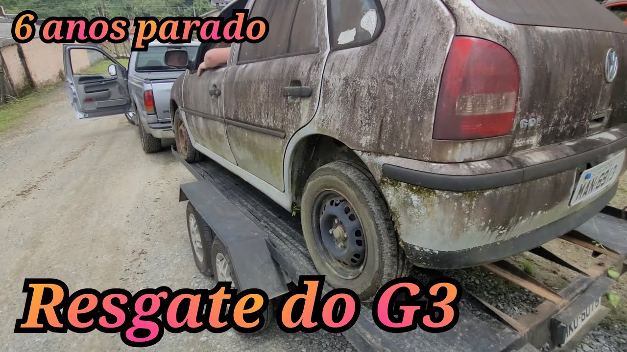 Resgatamos o Gol g3 do leilão do Senad, com volante travado,  precisou arrastar!
