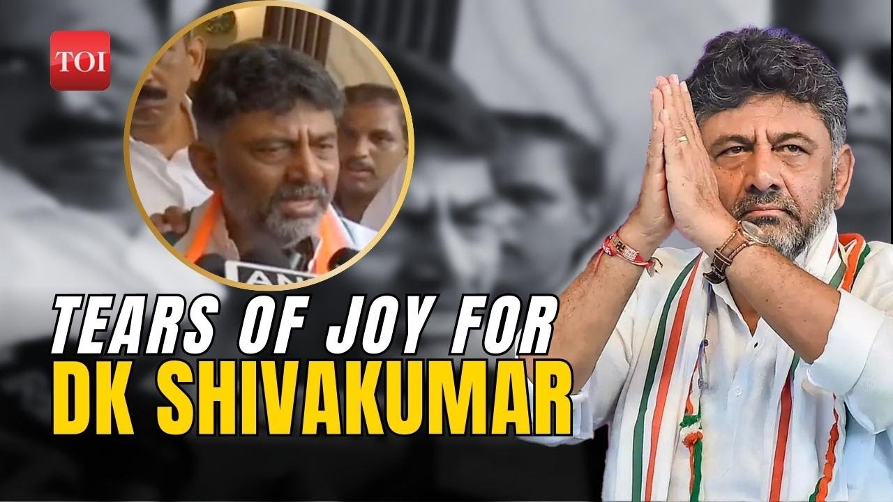 Karnataka Results: Congress' DK Shivakumar breaks down on camera as party poised for a comeback