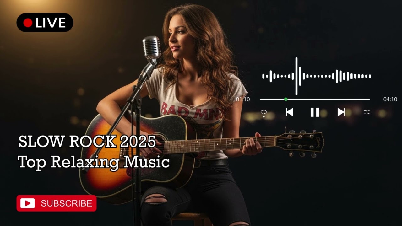 Golden Hour Slow Rock Love Songs 2025 | Soft Guitar & Warm Vocals for Relaxation
