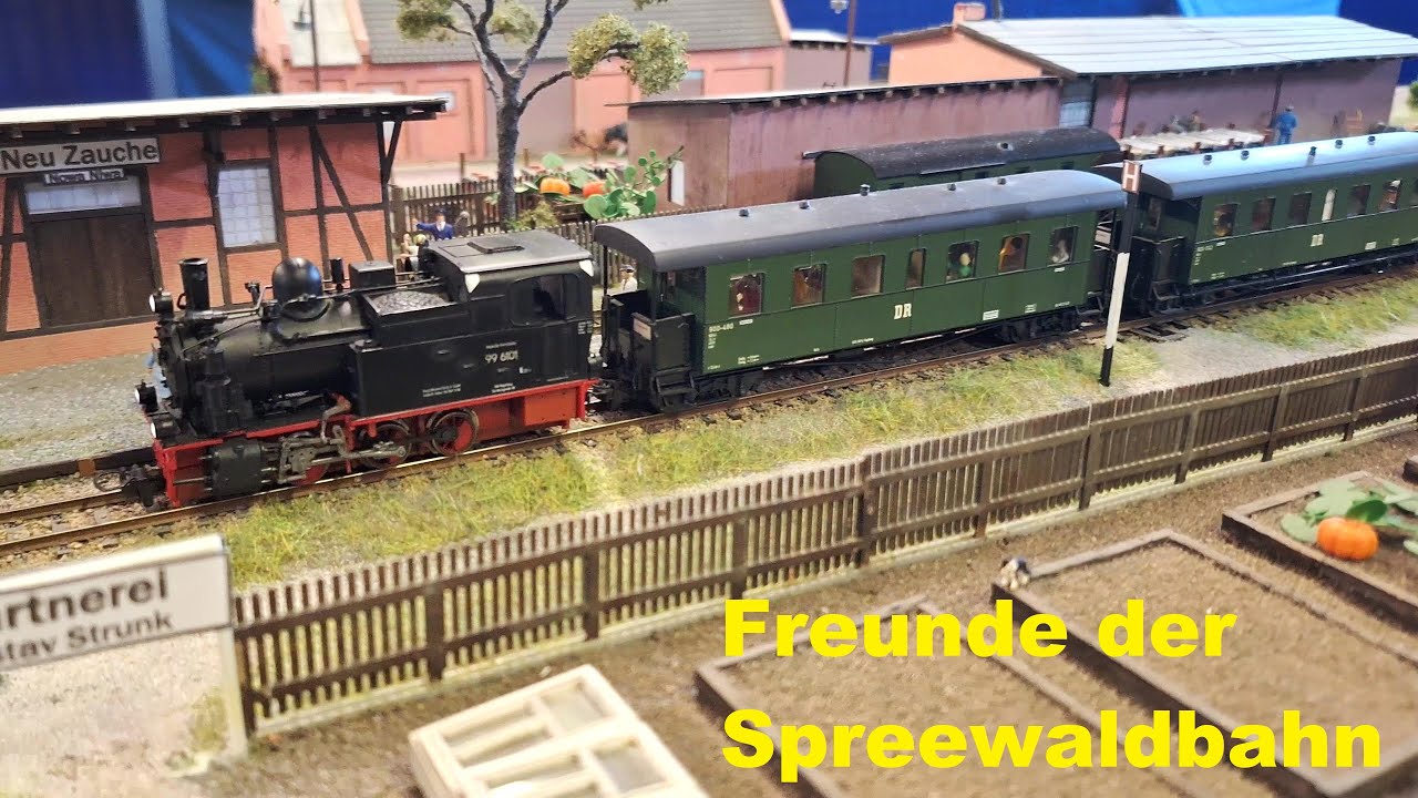 Wunderschöne Modellbahn Modulanlage der Freunde der Spreewaldbahn im Maßstab H0m
