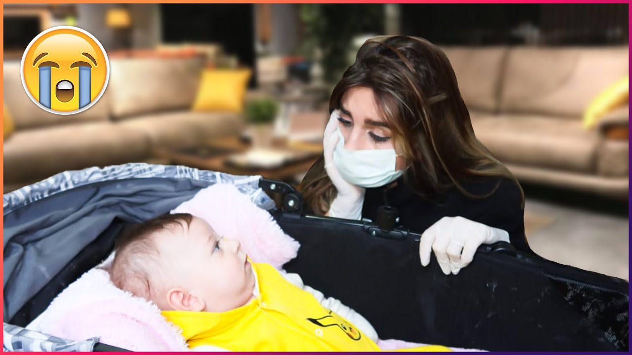 ننوش التقت مع البيبي ميرو بعد غياب 12 يوم عنها بسبب إصابتها بالكورونا (مؤثر😭)