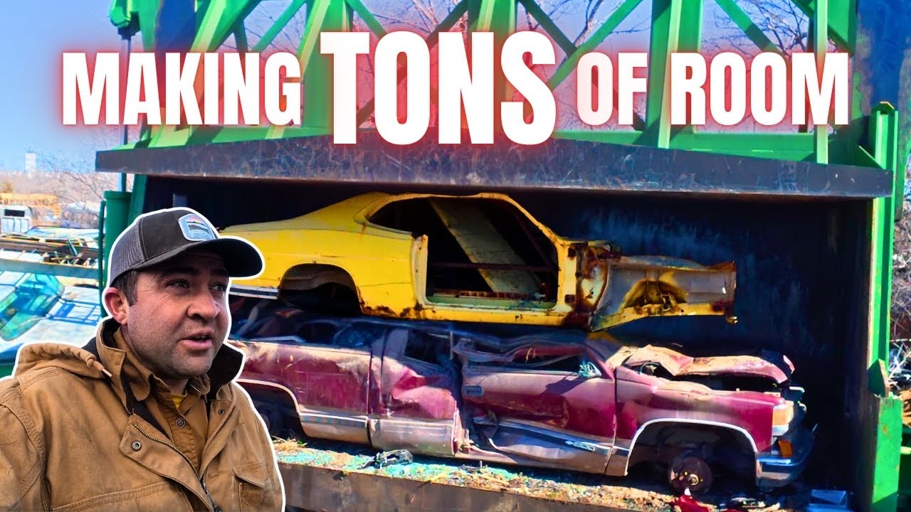 CRUSHING Rusty Old Cars that have been Sitting for DECADES! Let's Make Some Room!