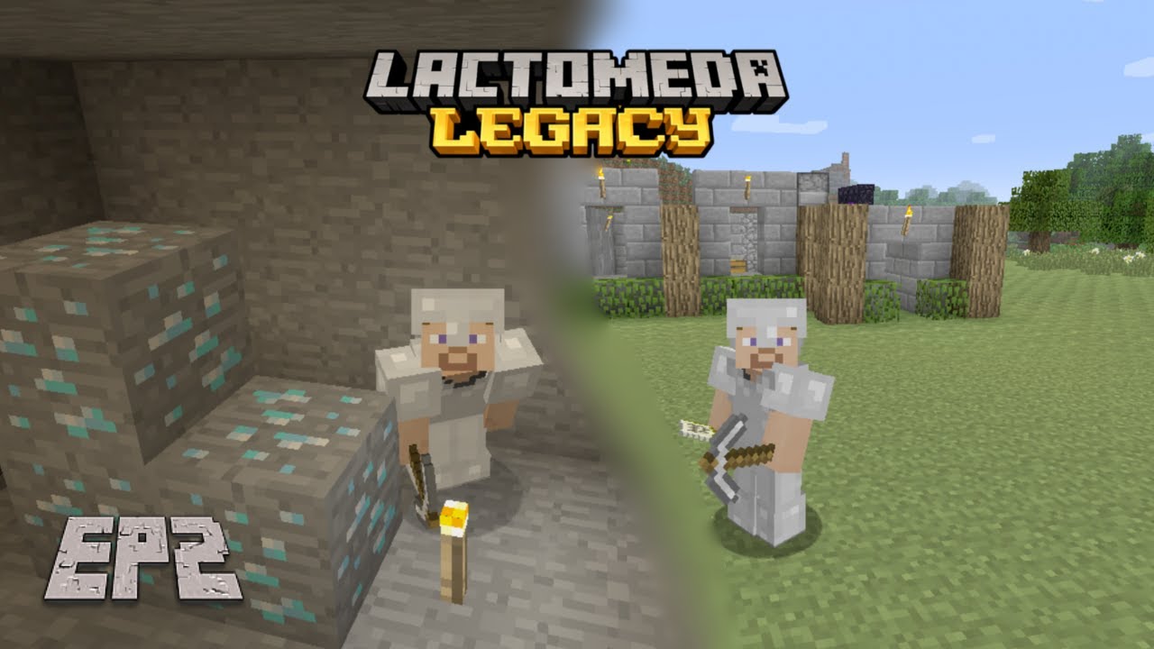 LACTOMEDA LEGACY EP2 HACIENDO LA CASA Y DIAMANTES!! | MINECRAFT