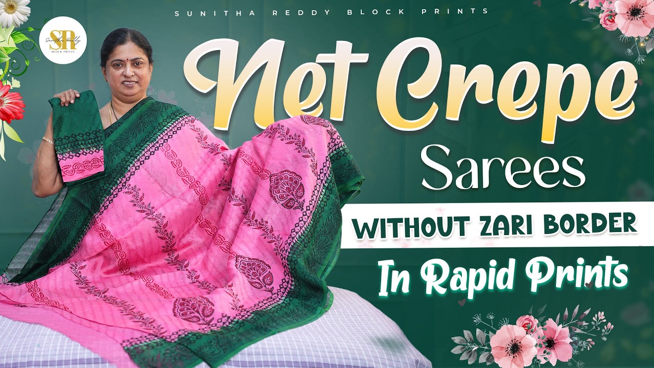 Net Crape Sarees Simple Look | Without Zari Border Collection | Jejis Vlogs