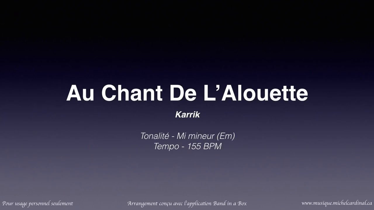 Band in a Box - Au chant de l'alouette - Karrik