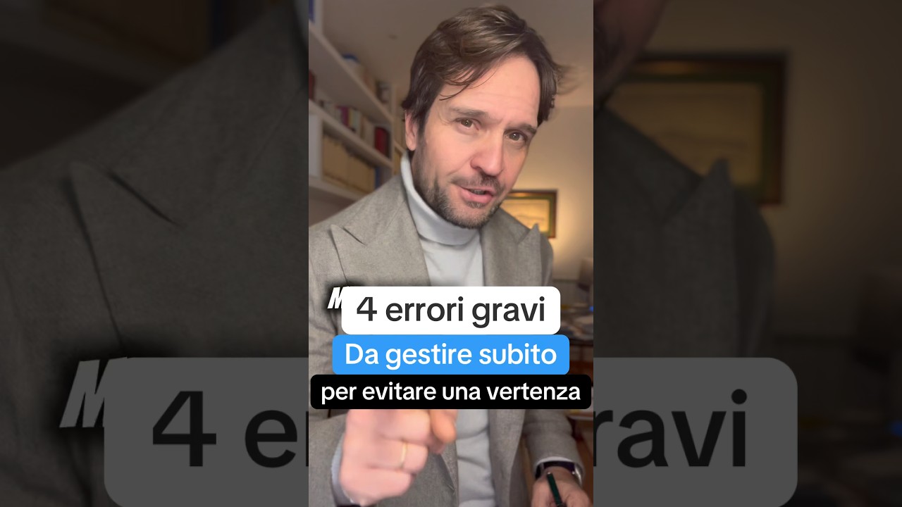 4 errori da gestire subito per evitare di subire una causa di lavoro #lavoro #avvocatodellavoro