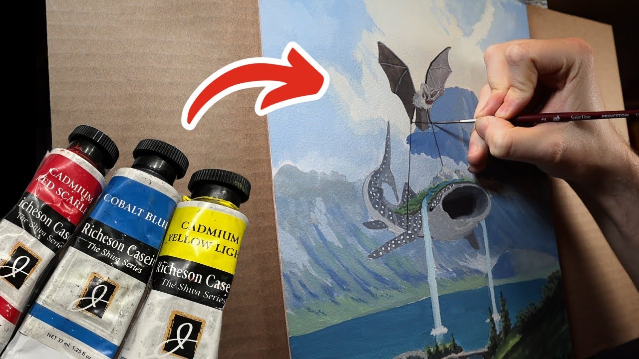 I Tried Casein Paint and Made a Connected Universe for my Art