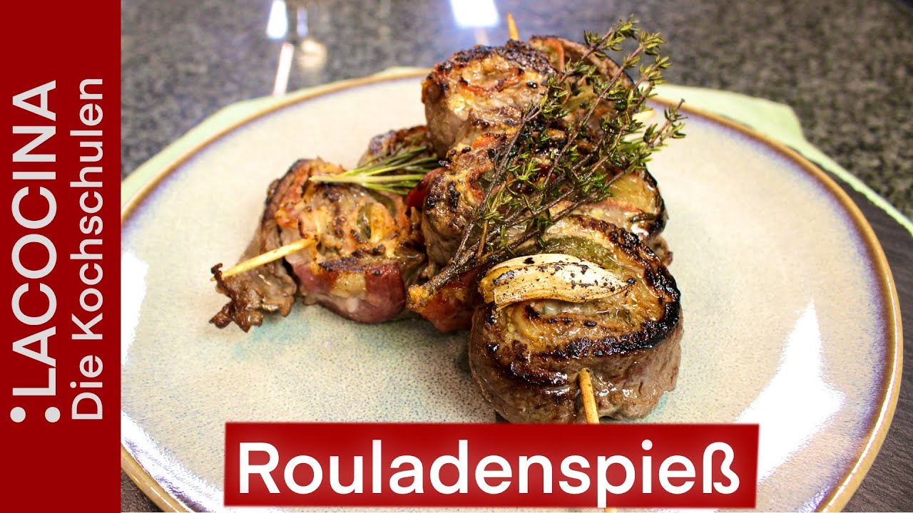 Einfacher Rouladenspieß - schnell Vorzubereiten und mit Gästen genießen | Rezept| La Cocina